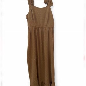 SO Tan Textured Sleeveless Dress